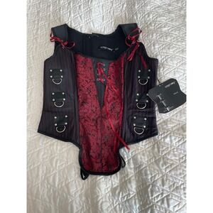 Corset Story Overbust w/Straps Hourglass Corset NWT Gothic Steampunk NWT-Size 32